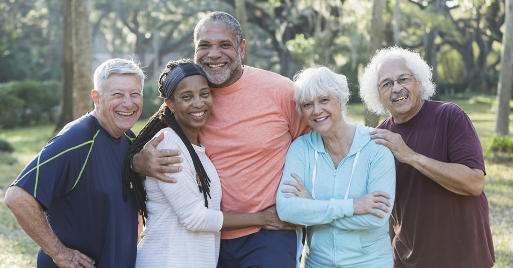 a group of people posing for the camera